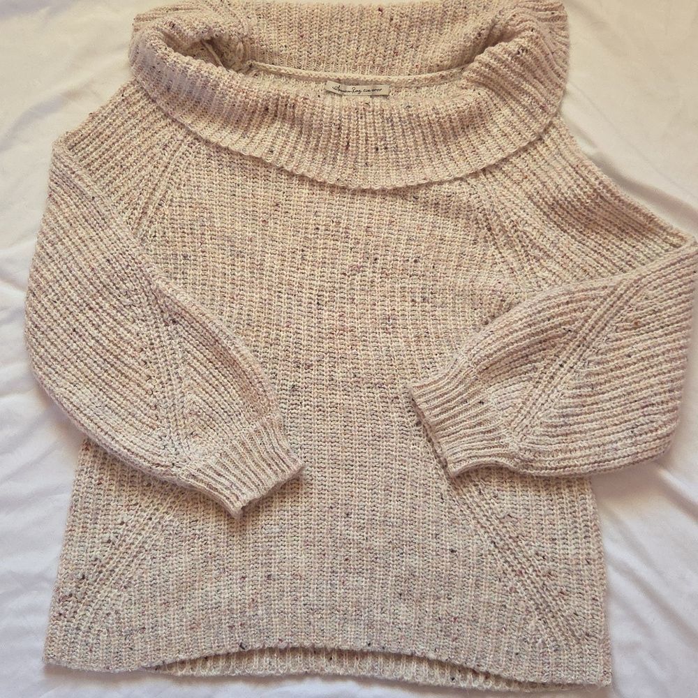 American Rag Cream Knit Sweater Size Xl